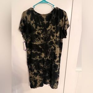 Black and green tie-dye dress XXL